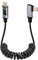 GELRHONR Cable USB A a USB C en espiral con Pantalla LED, cable de carga USBC retráctil de carga rápida de 90 grados 66W para teléfonos, tabletas, banco de energía y más