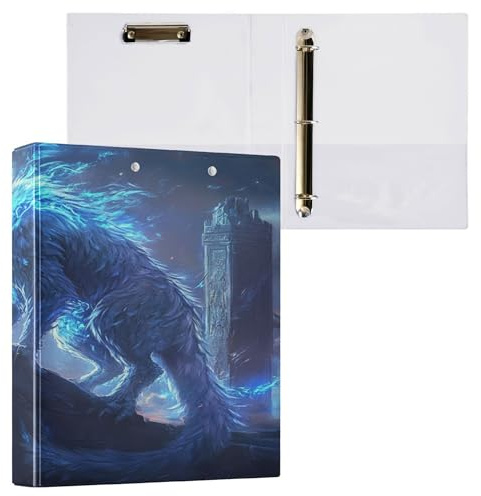 3 Ringbücher für die Schule mit Taschen, sortierte Ordner, Hardcover, 1 Packung Dino