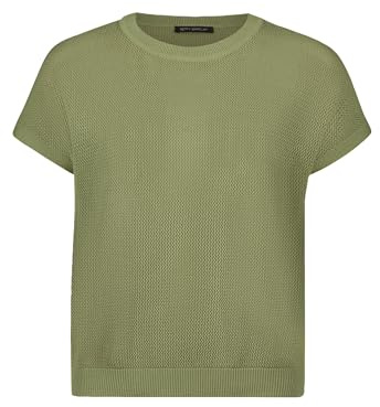 Betty Barclay Damen Lochstrick-Pullover ohne Arm 38, Oil Green
