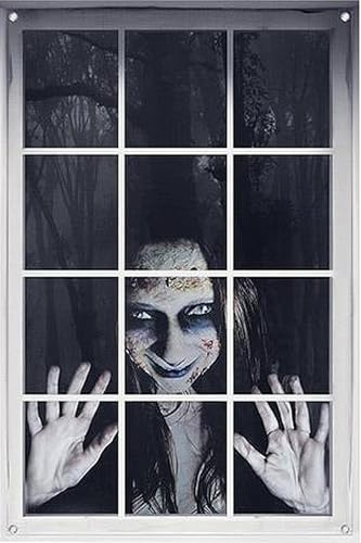 Halloween Decoration Décoration Deco Exterieur Déco Rideau Rideaux De Porte Effrayant d'halloween Accessoire pour Extérieur Intérieur Fenetre Jardin Cour Domicile Haloween