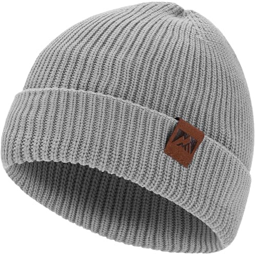 Beanie Mütze Herren Damen, Doppellagige Warme Wintermütze Strickmütze | Strickmütze, doppellagig, winddicht, atmungsaktiv, elastisch, weich, für outdoor-arbeiten, geschenke für Papa und Ehemann