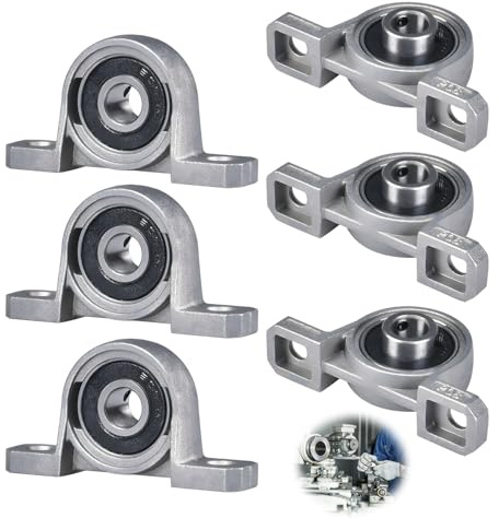 6 Stück Stehlager, Inner Ball Montiert 8mm Bohrung Silber Zinklegierung | Silber Farbe, Kugelgelagert,Leichte Montage, Für Maschinen Und Geräte, Set