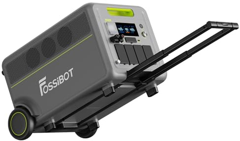FOSSiBOT F7200 Estación de Energía Portátil 7200W 5222Wh, Batería Eve LiFePO4, UPS 3000W <10ms, App Control, Portátil con Ruedas para Hogar Camping y Emergencias