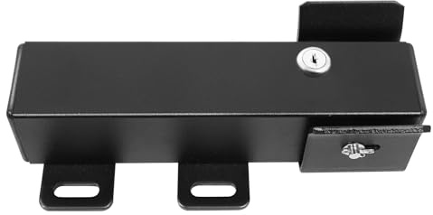 Cerradura eléctrica de 24 V, cerradura eléctrica automática de acero Q235, IP44, resistente a la intemperie, 2 llaves y control de acceso, cable de 5 m, para jardín, villa, puerta doble, color negro