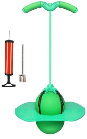 Balance Hüpfball für Kinder und Erwachsene, 2026 Neu Pogo-Sprungball, Pogo Ball mit Griff, Outdoor Indoor Hüpfspielzeug, Sportspielzeug für Zuhause, Wohnzimmer 38x29x90cm (Grün)
