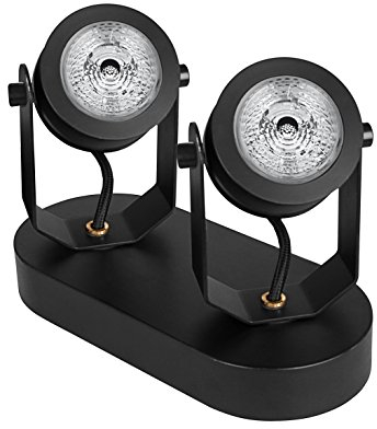 Osram Vintage Edition 1906, Decospot Double, Schwarz, Wand- und Deckenleuchte, IP20, inklusive Leuchtmittel, Aluminiumgehäuse