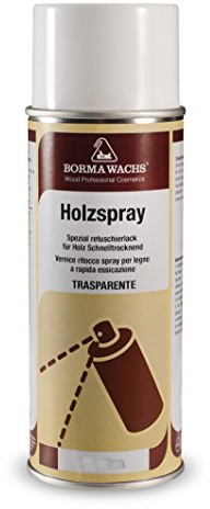 BORMA Holzspray Holzlack Transparent 400 ml -verschiedene Glanzstufen wählbar- (seidenglanz 40%)