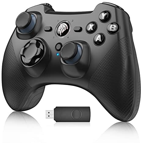 EasySMX Wireless Game Joystick Controller, 2.4G Wireless Gamepad Joystick PC, Dual Vibration, 8 Hours of Playing for PC/Android Phones, Tablets, TV Box