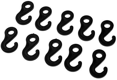P Prettyia 10 Pcs/set Plastic Fasten Hook Carabiner for Tent Awning Tie Bungee Cord End