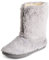 Polar Womens Memory Foam Zipper Faux Fur Covered Rubber Sole Indoor Outdoor Cosy Luxury Boot Slippers - Grey - UK9/EU42 - YC0720