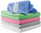 Microfibre Cleaning Cloths, 40cm x 30cm - Pack of 5, Mixed Colours, Machine Washable, Polishing, Waxing & Dusting Cloth, Lint-Free, Kitchen Towel, Car Cleaning, Microfiber