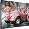 Myartstyle - Bilder Auto VW-K„fer 70 x 50 cm Leinwandbilder XXL - 1 Teilige Wandbilder Oldtimer Kunstdrucke w-a-2024-017