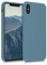 kwmobile Hülle kompatibel mit Apple iPhone XS Max Hülle - Silikon Handy Case - Handyhülle weiche Oberfläche - kabelloses Laden - Arctic Night