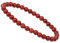 ELEDORO Stretch Armband aus echten Edelstein-Perlen (6mm) – Perlenarmband für stilvolle Eleganz (Jaspis rot)