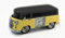 Siva Clock Bulli gelb Quarzuhr aus Metall im Kleinbus Van Design