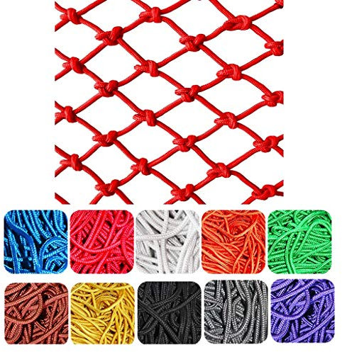 Seilnetz Deko Rote schutznetz, kindergarten restaurant spielplatz bekleidungsgeschäft wand decke dekoration netz, handgewebte nylon seil anti-fall net traditionelle struktur, gitter 4mm * 8 cm (größe: