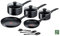 Tefal Induktion G155S844 Antihaft-Kochgeschirr-Set, 8-teilig, Schwarz, Töpfe, Aluminium