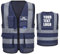 AYKRM 21 Farben Personalisierte bedruckbare Warnweste aufdruck mit Text oder mehrfarbigem Logo und Mehreren Taschen, Marineblau Warnschutz Arbeitsweste Sicherheitsweste mit bedruckbare