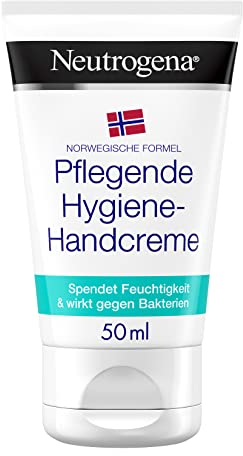 Neutrogena Norwegische Formel pflegende Hygiene-Handcreme (50 ml), antibakterielle Feuchtigkeitscreme mit Glycerin, spendet Feuchtigkeit und wirkt gegen Bakterien