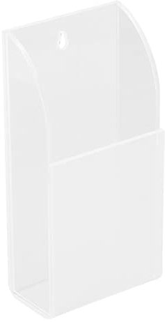 Garosa Clear Acrylic Remote Control Holder Simple Wall Mount Media Organizer Transparent Cosmetics Stand Durable TV Air Conditioner Remote Control Storage Box with Screws(1 grid)