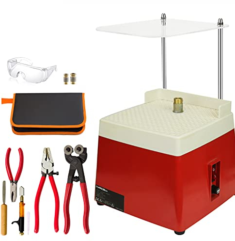 BrightFootBook Tragbarer Mini-Glasschleifer, Glasmosaik-Starter-Kit, Professionelle Mosaikfliesen und Buntglas-Start-up-Tool-Set,A