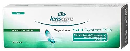 SH-System Plus TORIC Tageslinsen, 30 Stück/BC 8.6 mm/DIA 14.3 mm / -1.25 Dioptrien/Achse 10° / Zyl. -1.75
