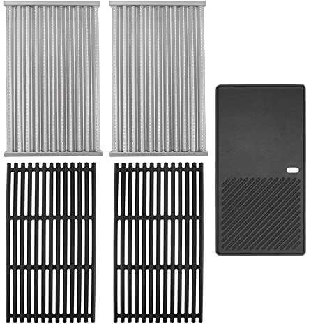 BBQration G533-2200-W1 43,2 cm Grillroste und Grillplatte Ersatz-Set für Charbroil Tru-Infrared 4-Brenner Grill 463242716 463242715 466242716 466242815 463257520 4632716 6016 463255721 463255020