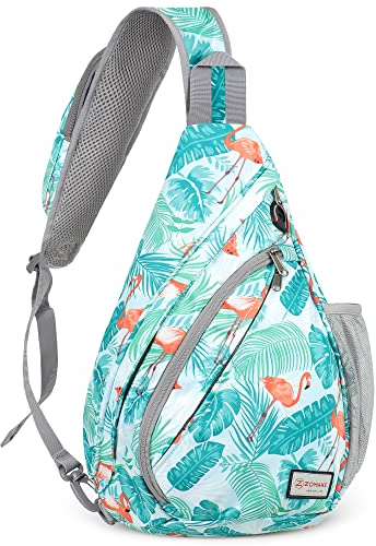ZOMAKE Brusttasche Sling Bag Herren Diebstahlsicher - Crossbody Bag Herren FüR MäNner Und Frauen,Schultertasche Herren FüR Outdoor Radfahren Reisen Wandern (Flamingo Blau)