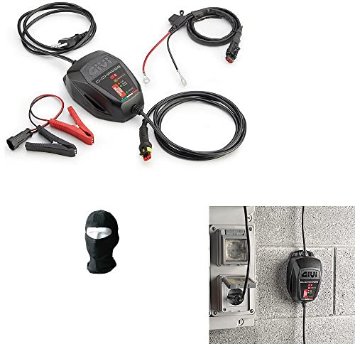 Compatible avec Honda Chargeur GIVI S510 D-Charge DE Batterie Maintien DE Charge ADAPTÉ pour MF Gel AGM Lithium 12V Batteries AU Plomb Moto Scooter Chargeur DE Batterie