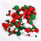 JekyTMP 400 Stück 10-30mm Pompons Bunte Pompom Pom Pom BäLle Pompons Zum Basteln Bunt Mini Pompons Kleine Mini-Pompons Craft Pom Poms Bunte Flauschige Pompons (Weihnachten)
