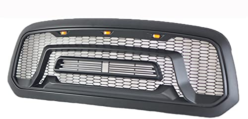 pclele Kühlergrill Auto Kühlergrill Mit LED Leuchten Auto Außenteile Für Dodge Für Ram 1500 2013-2018 Sport Frontgrill