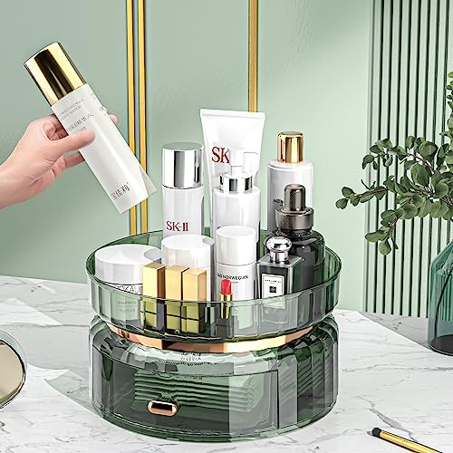 BTremary Kosmetik Make Up Organizer, 360°Drehbarer Make-up-Organizer, Kosmetik Organizers für Zimmer Decor Frisiertisch, Schlafzimmer, Bad Arbeitsplatten
