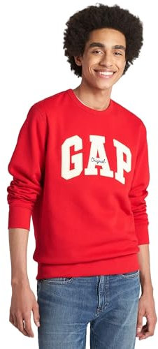 Gap Herren Logo Rundhalsausschnitt, Pure Red, Mittel