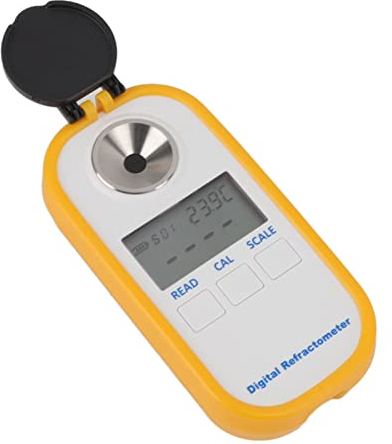HOHXFYP Digitales Brix Refraktometer, Bereich 0-80% Brix Messger?t, 3 Sekunden Ergebnisse Handrefraktometer mit LCD Bildschirm f¨¹r Die Konzentrationspr¨¹fung Von Alkohol, Obst und Wein
