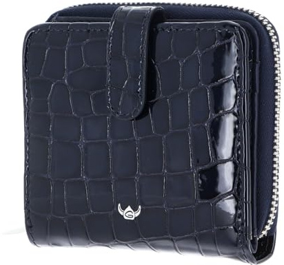 Golden Head Leder Geldbörse Cayenne RFID Protect Minibörse mit Riegel 1006 Nachtblau dunkelblau