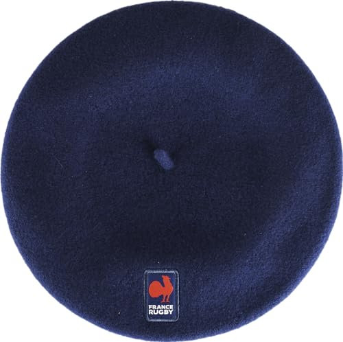 Fédération Française de Rugby FFR - Béret Officiel XV de France - Taille Unique - Unisexe - Collection Officielle Bleu Marine
