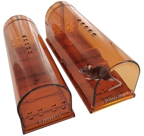 Piège à Souris sans cruauté - 2 pièges à Souris efficaces pour Attraper et libérer,Piège à Souris sans cruauté, Petite Cage de Capture de Taupe, Attrape-Souris pour campagnols, Hamsters, Demaxiyad
