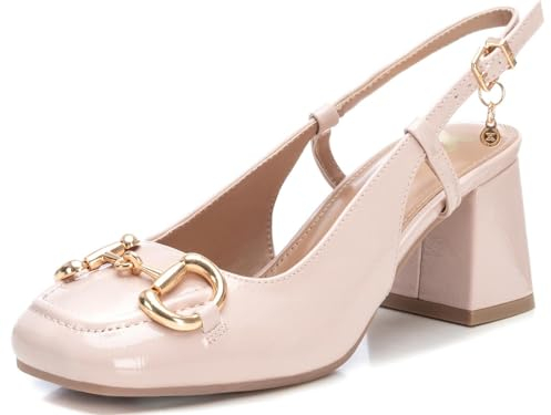 XTI - Damenschuh Schnallenverschluss, Farbe: Schwarz, Größe: 37, nude, 37 EU