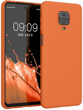 kwmobile Housse Compatible avec Xiaomi Redmi Note 9S / 9 Pro / 9 Pro Max Coque - Housse de téléphone Protection Souple en Silicone - Abricot Chaud