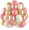 Palloncini Rosa Oro Rosa, 60 Pezzi Palloncini Compleanno Retrò Rosa Metallic Oro Beige Lattice Palloncini per Bambina Compleanno Baby Shower Addobbi Matrimonio