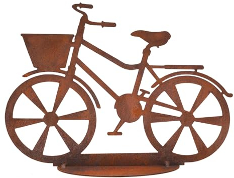 Fahrrad Edelrost Gartendeko Geschenkidee Radler Rad Bike Deko Top Metallfigur Metallfahrrad