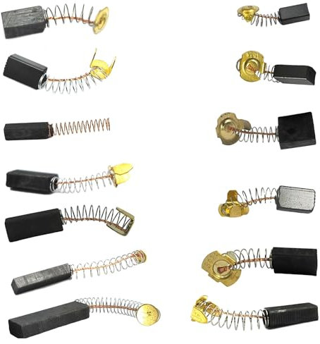 Kohlebürsten für Elektromotor, 40 Stück, Elektromotor-Kohlebürsten, 13 verschiedene Größen, für Ersatz, Reparatur, Elektrowerkzeugteil