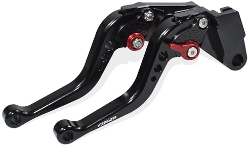MTCRIGHTER Kurzer Bremshebel Kupplungshebel kompatibel mit Kawasaki Ninja 650 Z650 Z650RS 2017-2025; Z900 2017-2024, CNC-Aluminiumlegierung hergestellt (Red)