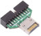 NFHK Type-E IDC Socket USB 3.1 Front Panel Header to USB 3.0 20Pin Header Extension Adapter for Desktop Motherboard