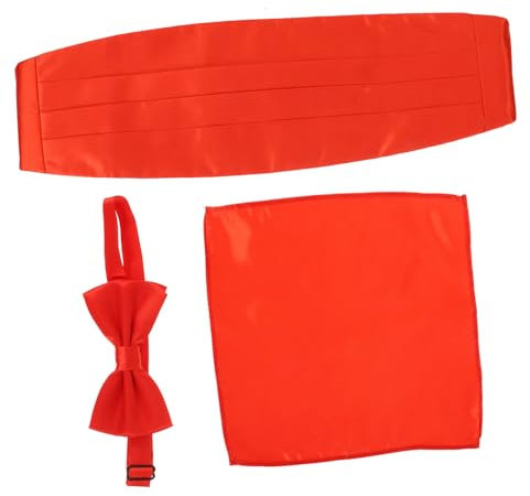 DEARMAMY Fajines Para Hombre 30 Piezas Pañuelo De Hombre Traje Cinturones Accesorios De Fiesta Cinturón Corbata Azul Pajarita Para s Faja Fajín De Pajarita De Satén Para