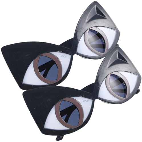 LALADEFIEE 2 Paar Unregelmäßige Sonnenbrillen Partymodelle Mit Katzenaugenmuster Ergonomisches Design Für Komfort
