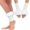 Fabchik 2 Paar Stulpen Winter Warme Beinwärmer, Armstulpen Pulswärmer Strick Halb Fingerlose Handschuhe für Damen Mädchen (Weiß)