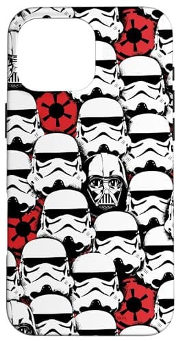 iPhone 16 Pro Max Star Wars Darth Vader & Stormtroopers Empire Logo Dark Side Case