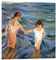 Posterlounge Kinder im Meer Acrylglasbild von Joaquín Sorolla y Bastida 20 x 20 cm Blau Wandbilder Wanddeko