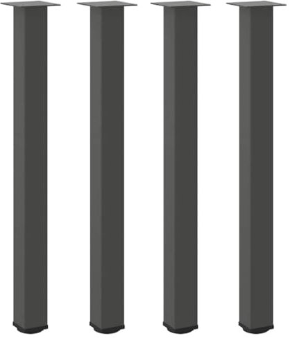vidaXL Bartischbeine 4 Stk. Anthrazit 100-102 cm Stahl